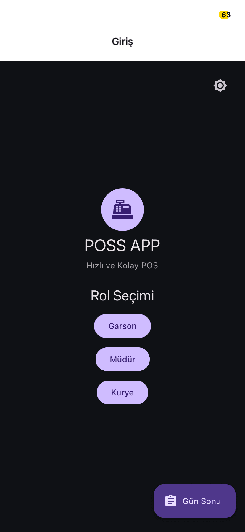 POSS APP - Restoran Yönetim Sistemi