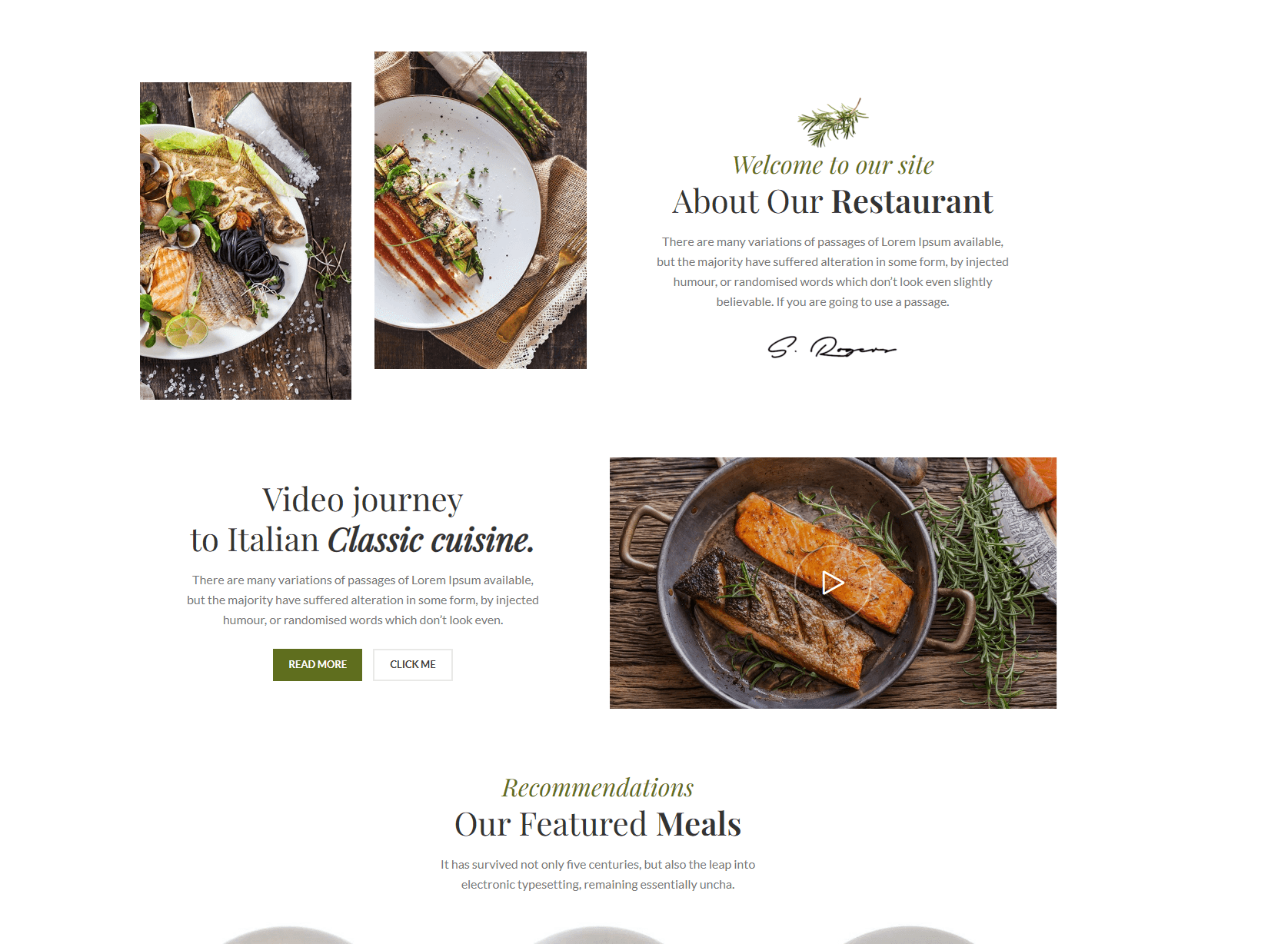 Gourmet Restoran Web Sitesi